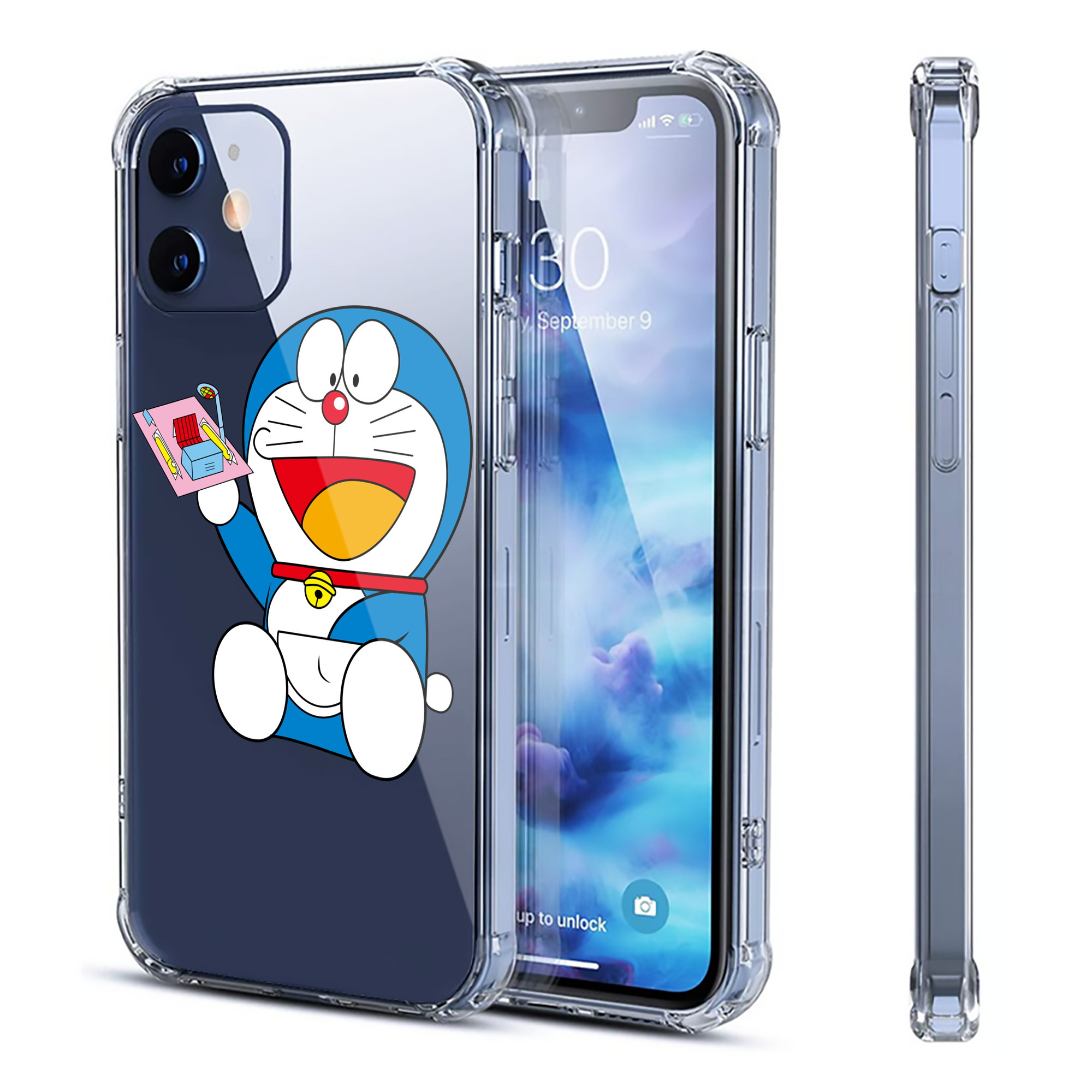 （画像用） ドラえもん Doraemon 【iPhone 12シリーズ対応】透明スマホケース（クリアソフトケース）